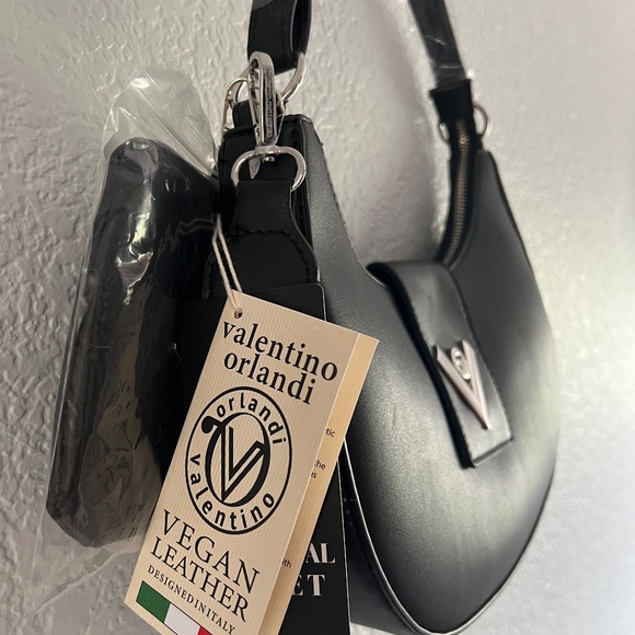 Valentino Orlandi Black Vegan Leather Bag New with Tags - Picture 6 of 12